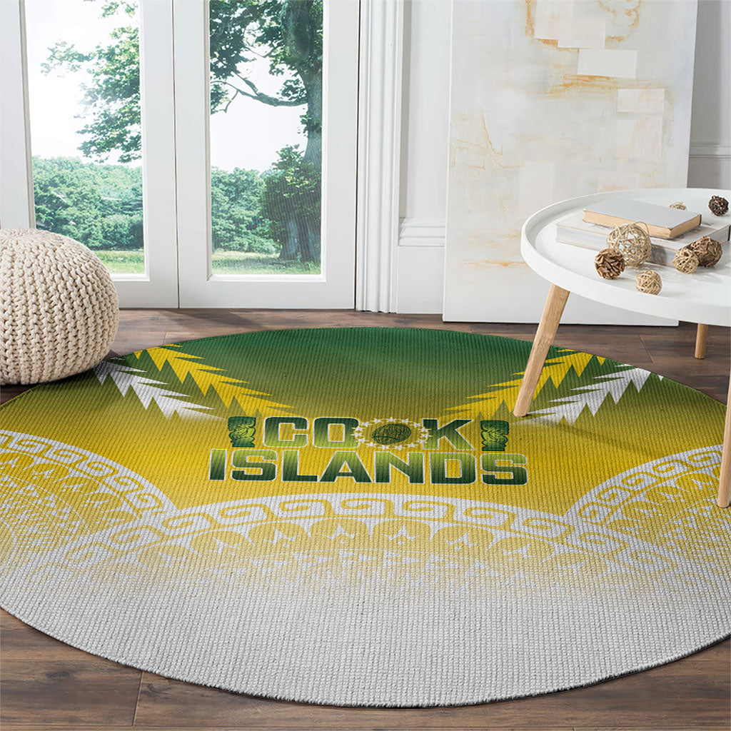 Cook Islands Rugby Round Carpet Come On Kukis LT14 - Polynesian Pride