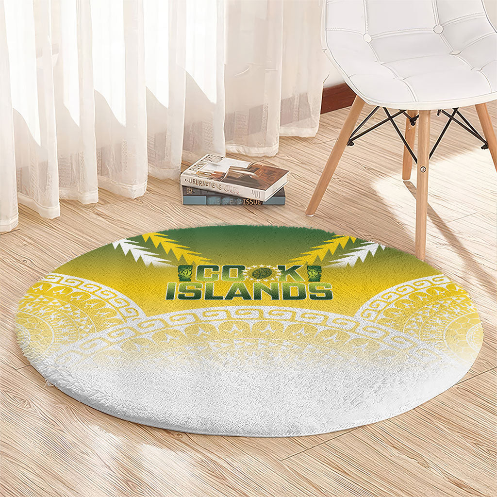 Cook Islands Rugby Round Carpet Come On Kukis LT14 - Polynesian Pride