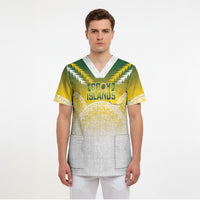 Cook Islands Rugby Custom Scrub Top Come On Kukis LT14 - Polynesian Pride