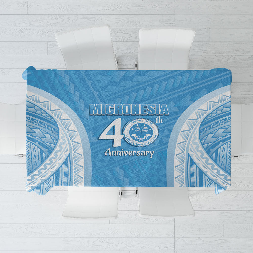 Federated States of Micronesia Independence Day Tablecloth FSM 40th Anniversary Proud LT14 Blue - Polynesian Pride