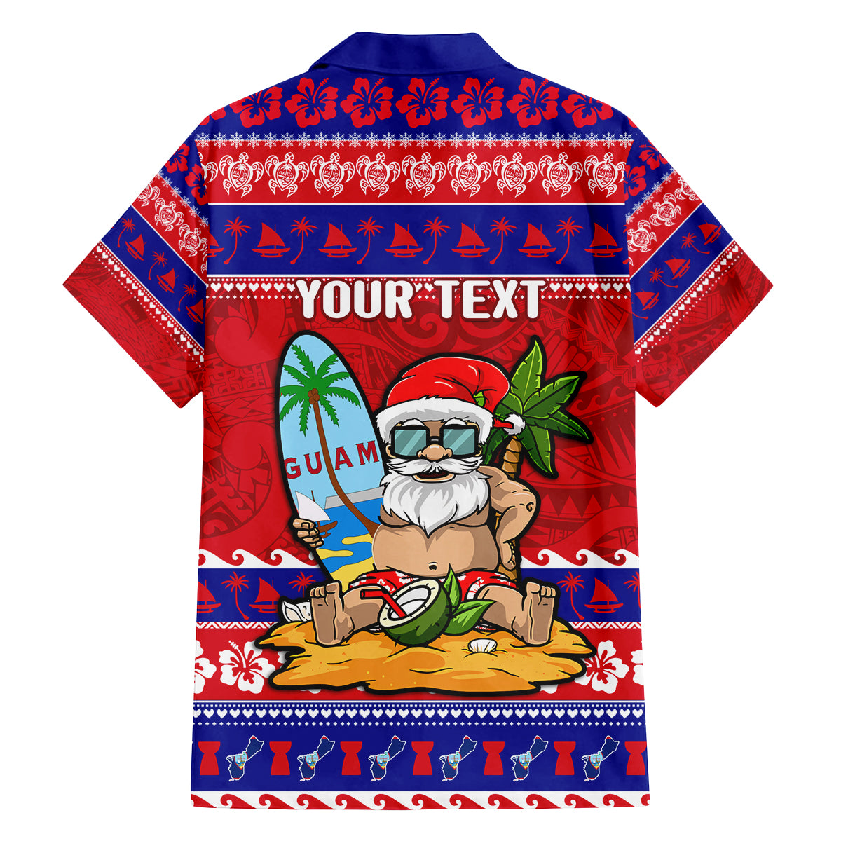 Custom Guam Christmas Family Matching Tank Maxi Dress and Hawaiian Shirt Guaman Santas Felis Pasgua LT14 - Polynesian Pride