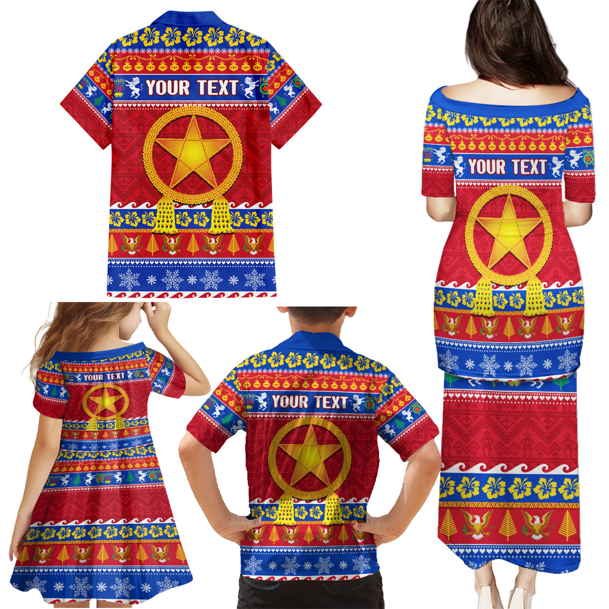 Custom Philippines Christmas Family Matching Puletasi Dress and Hawaiian Shirt Filipino Parol Maligayang Pasko LT14 - Polynesian Pride