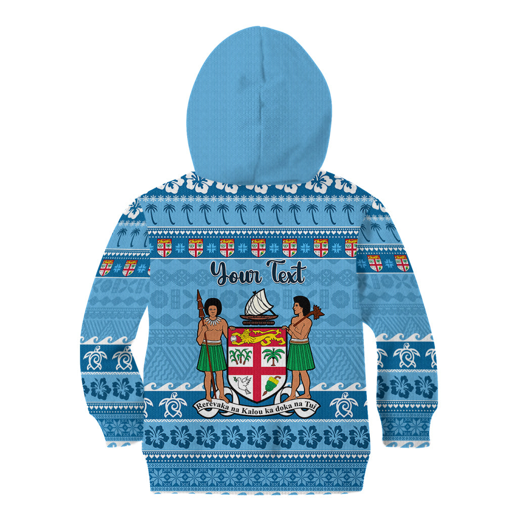 Custom Fiji Christmas Kid Hoodie Fijian Tapa Marau na Kerisimasi LT14 - Polynesian Pride