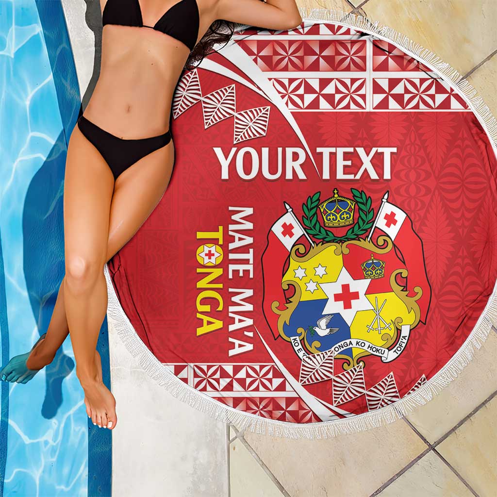Custom Mate Maa Tonga Beach Blanket 2024 Go Champions