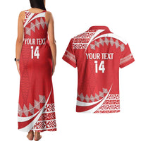 Custom Mate Maa Tonga Couples Matching Tank Maxi Dress and Hawaiian Shirt 2024 Go Champions