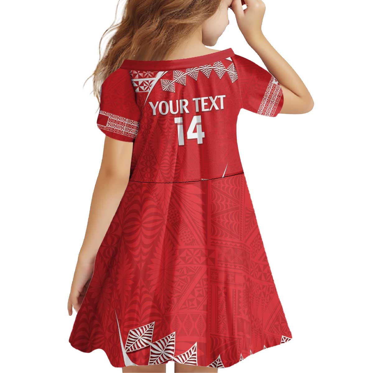 Custom Mate Maa Tonga Kid Short Sleeve Dress 2024 Go Champions