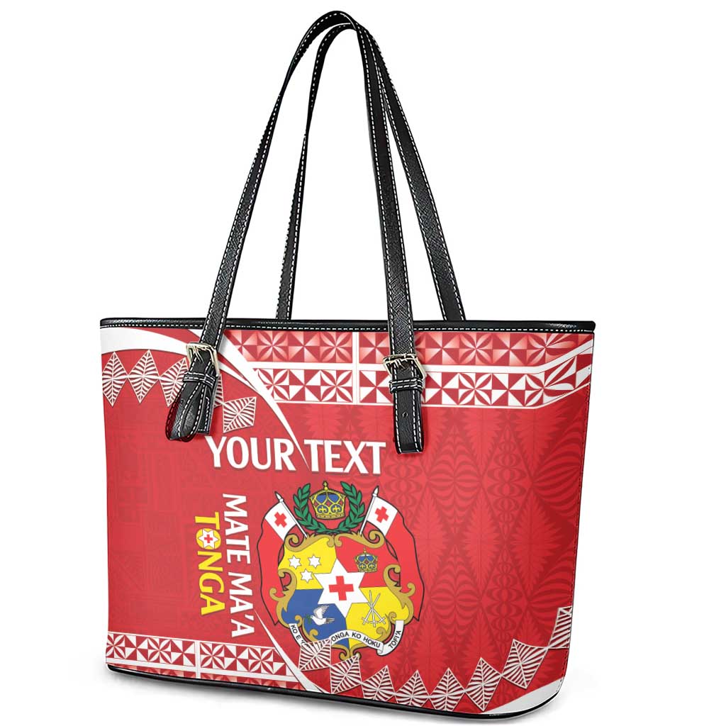 Custom Mate Maa Tonga Leather Tote Bag 2024 Go Champions