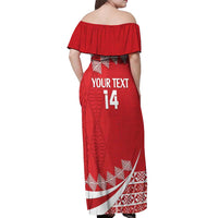 Custom Mate Maa Tonga Off Shoulder Maxi Dress 2024 Go Champions