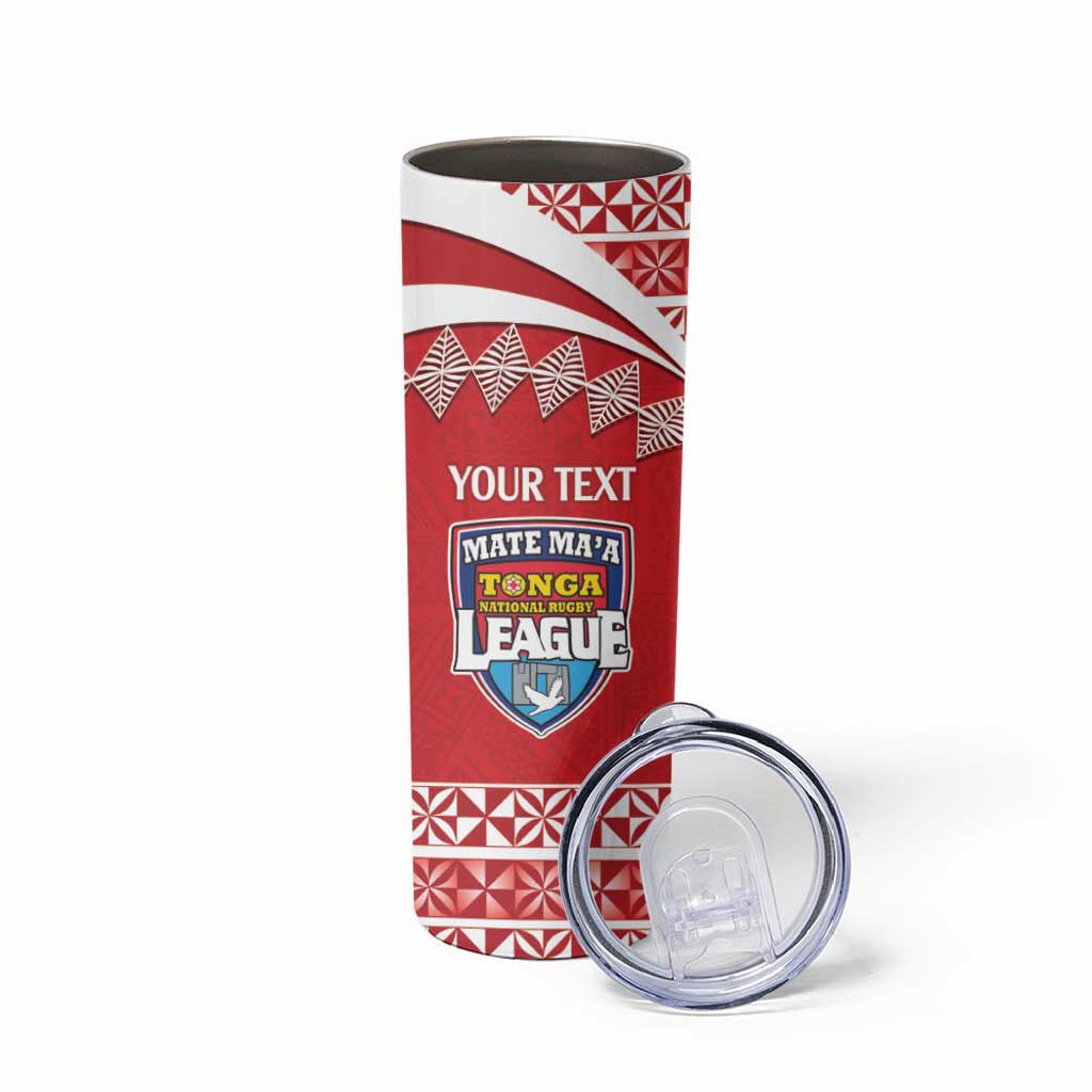 Custom Mate Maa Tonga Skinny Tumbler 2024 Go Champions LT14 - Polynesian Pride