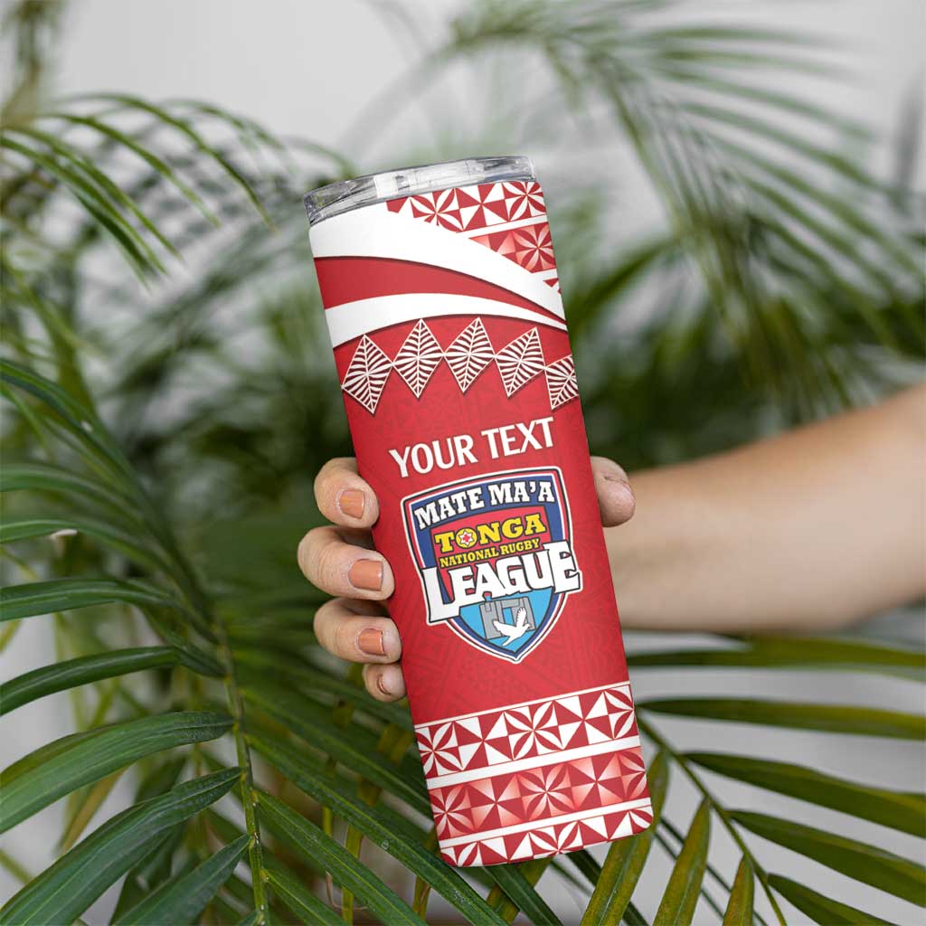 Custom Mate Maa Tonga Skinny Tumbler 2024 Go Champions LT14 - Polynesian Pride