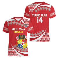 Custom Mate Maa Tonga Women V-Neck T-Shirt 2024 Go Champions