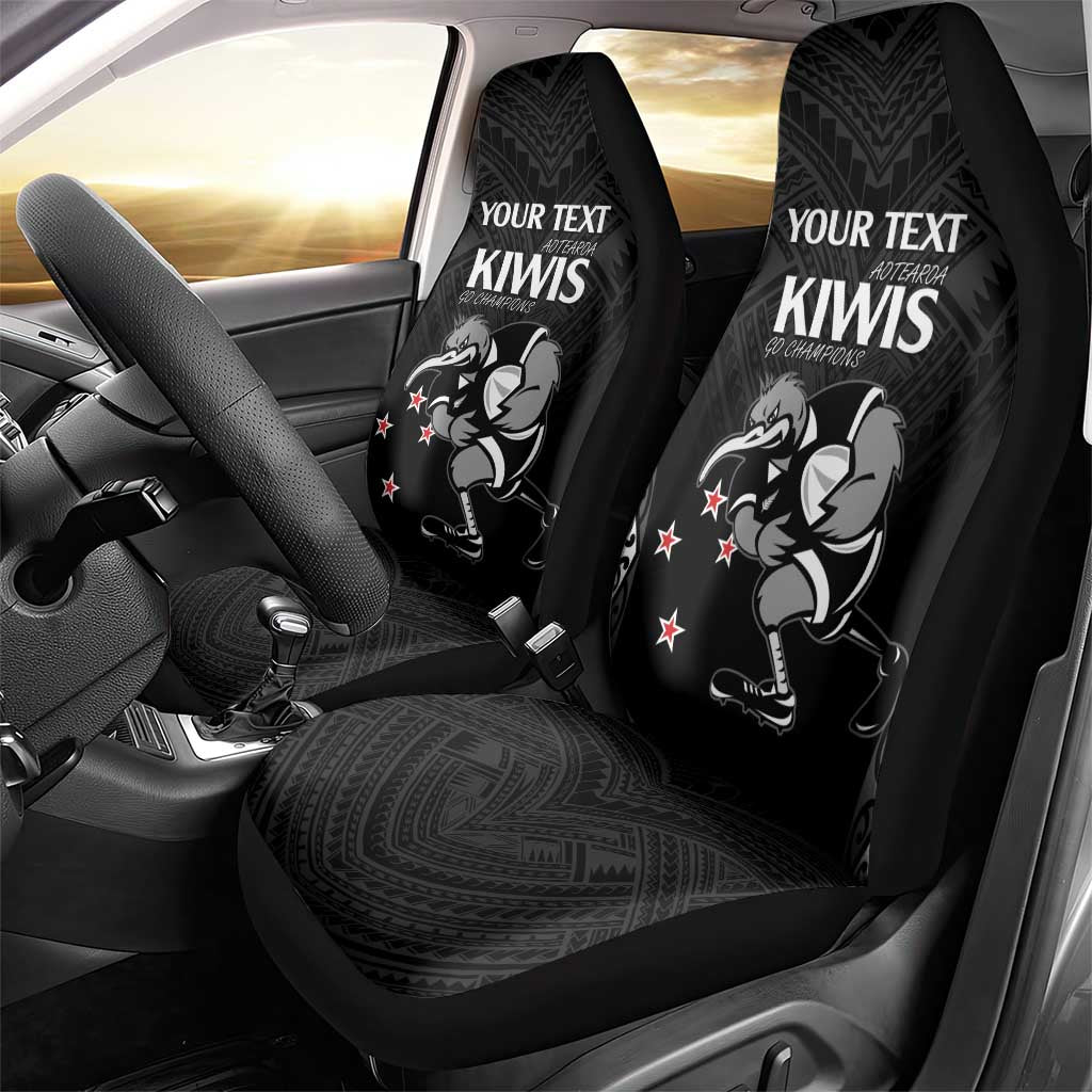 Aotearoa Rugby Custom Car Seat Cover Maori Kiwi - Mascot Style LT14 - Polynesian Pride