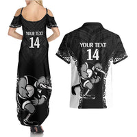 Aotearoa Rugby Custom Couples Matching Summer Maxi Dress and Hawaiian Shirt Maori Kiwi - Mascot Style