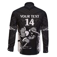 Aotearoa Rugby Custom Family Matching Tank Maxi Dress and Hawaiian Shirt Maori Kiwi - Mascot Style