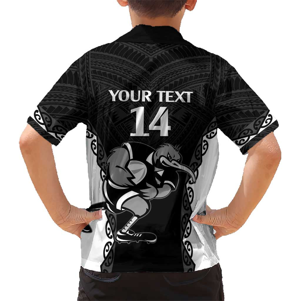 Aotearoa Rugby Custom Kid Hawaiian Shirt Maori Kiwi - Mascot Style