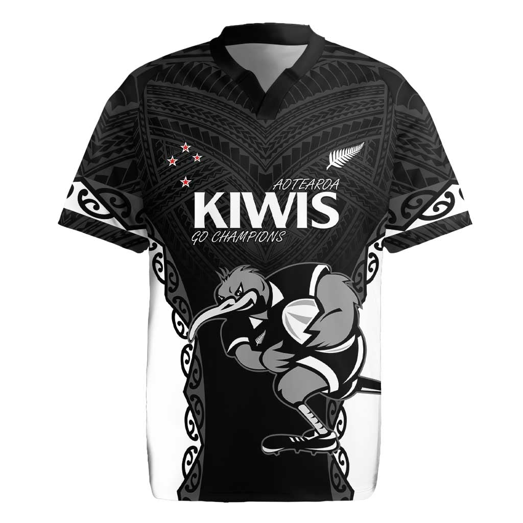 Aotearoa Rugby Custom Rugby Jersey Maori Kiwi - Mascot Style
