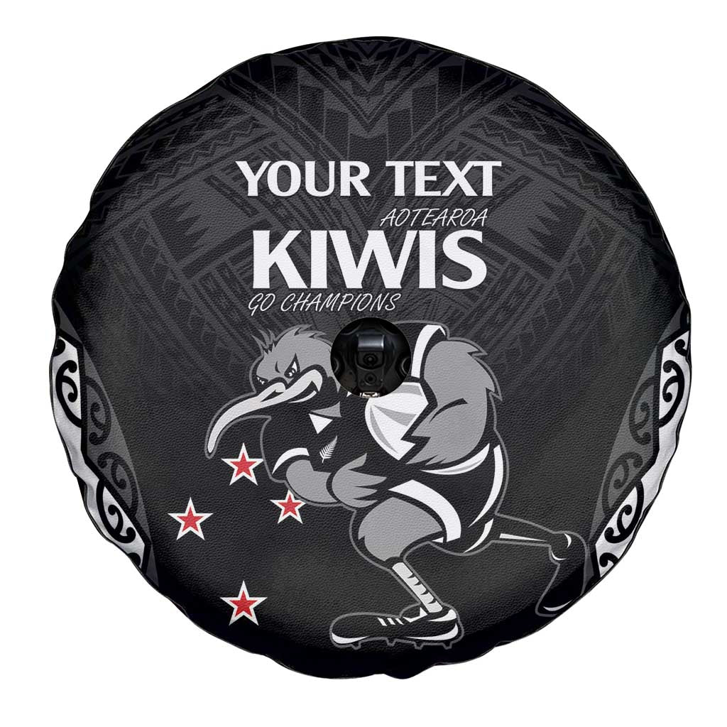Aotearoa Rugby Custom Spare Tire Cover Maori Kiwi - Mascot Style