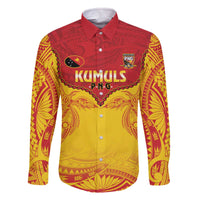 Papua New Guinea Rugby Custom Family Matching Off The Shoulder Long Sleeve Dress and Hawaiian Shirt Go Kumuls PNG - Polynesian Pattern