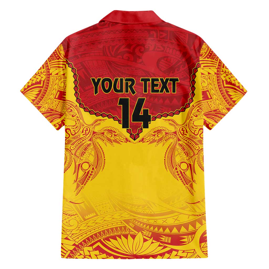 Papua New Guinea Rugby Custom Family Matching Off Shoulder Maxi Dress and Hawaiian Shirt Go Kumuls PNG - Polynesian Pattern