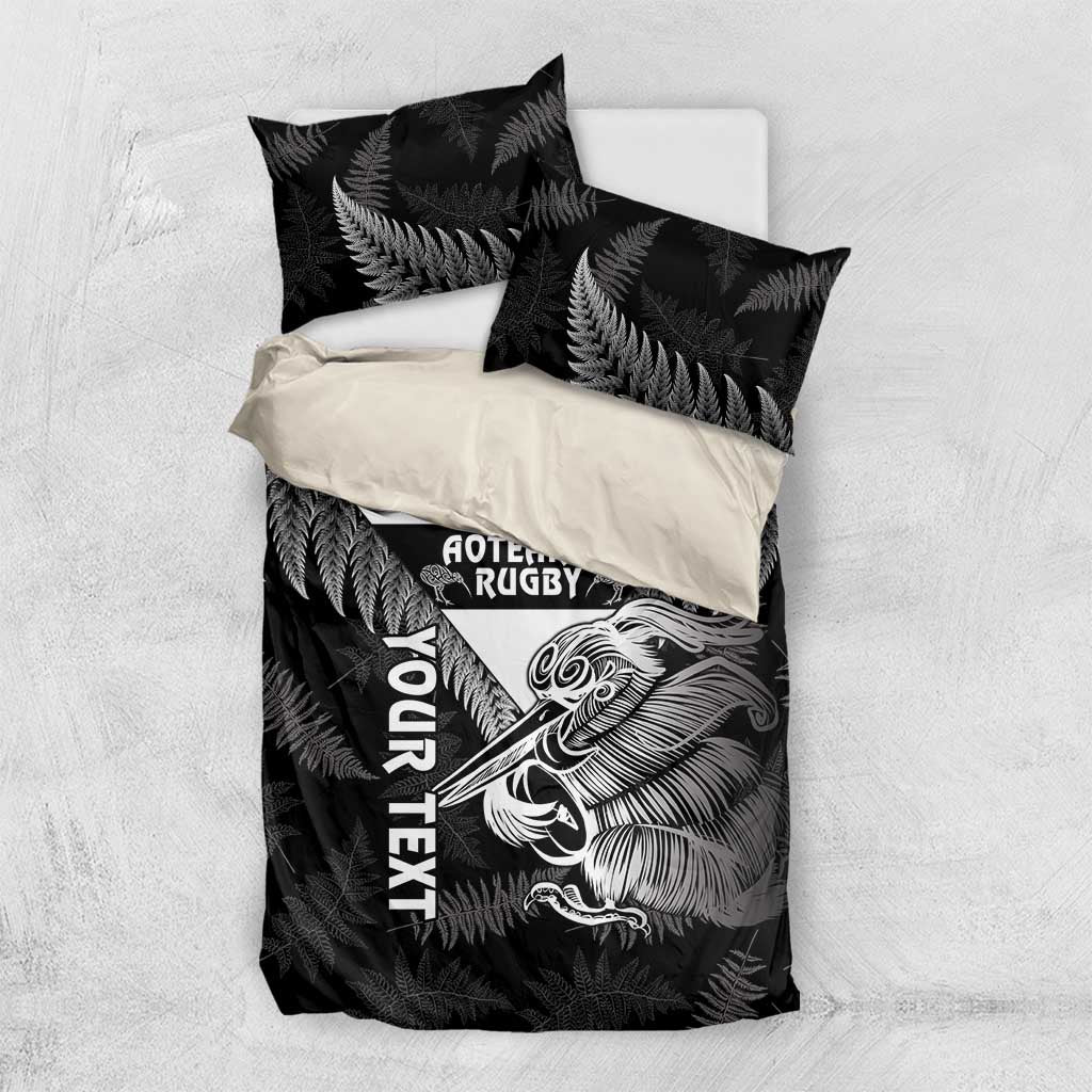 Aotearoa Silver Fern Rugby Custom Bedding Set 2024 Go Kiwi
