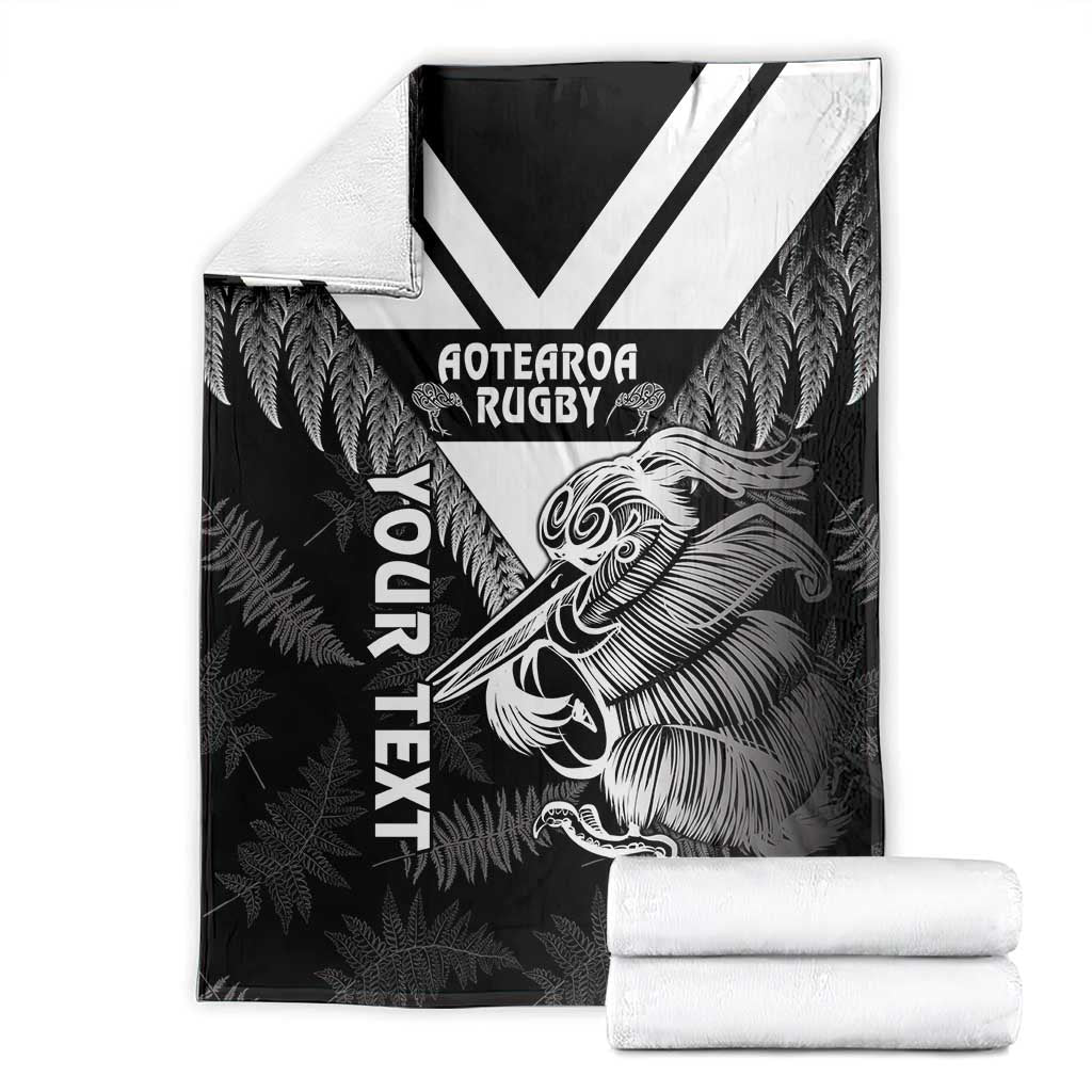 Aotearoa Silver Fern Rugby Custom Blanket 2024 Go Kiwi
