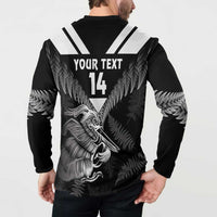 Aotearoa Silver Fern Rugby Custom Button Sweatshirt 2024 Go Kiwi