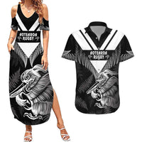 Aotearoa Silver Fern Rugby Custom Couples Matching Summer Maxi Dress and Hawaiian Shirt 2024 Go Kiwi