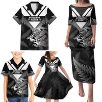 Aotearoa Silver Fern Rugby Custom Family Matching Puletasi and Hawaiian Shirt 2024 Go Kiwi