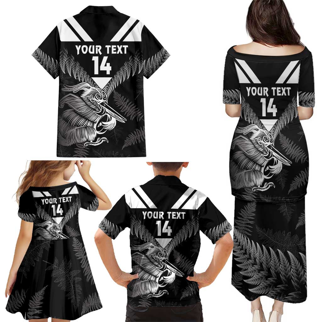 Aotearoa Silver Fern Rugby Custom Family Matching Puletasi and Hawaiian Shirt 2024 Go Kiwi