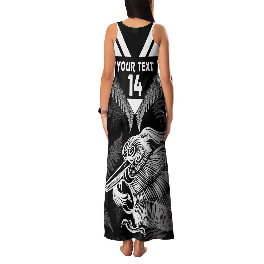 Aotearoa Silver Fern Rugby Custom Family Matching Tank Maxi Dress and Hawaiian Shirt 2024 Go Kiwi