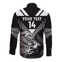 Aotearoa Silver Fern Rugby Custom Long Sleeve Button Shirt 2024 Go Kiwi