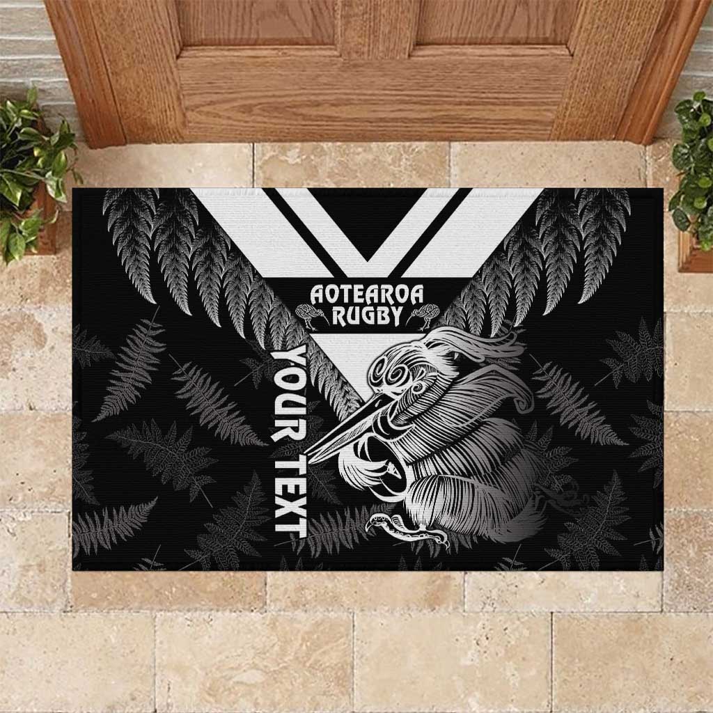 Aotearoa Silver Fern Rugby Custom Rubber Doormat 2024 Go Kiwi