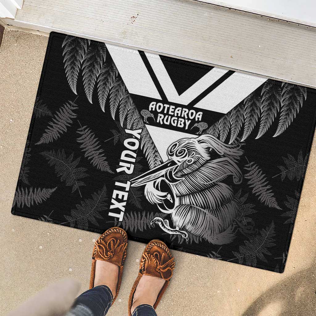 Aotearoa Silver Fern Rugby Custom Rubber Doormat 2024 Go Kiwi