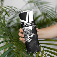 Custom Aotearoa Silver Fern Rugby Skinny Tumbler 2024 Go Kiwi LT14 - Polynesian Pride