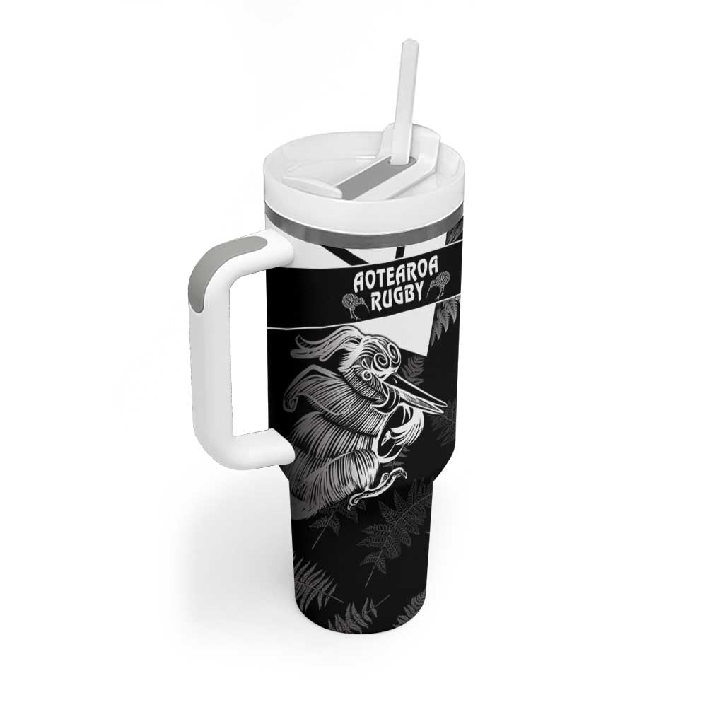 Custom Aotearoa Silver Fern Rugby Tumbler With Handle 2024 Go Kiwi