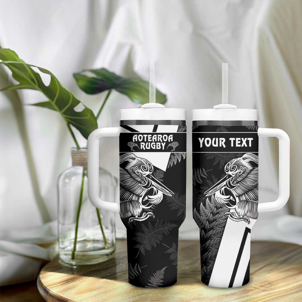 Custom Aotearoa Silver Fern Rugby Tumbler With Handle 2024 Go Kiwi