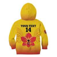 Orchids PNG Rugby Custom Kid Hoodie Go Champions Papua New Guinea