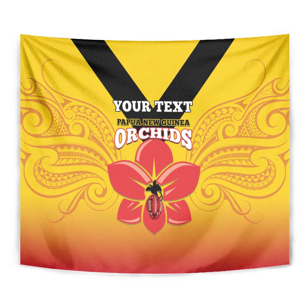 Orchids PNG Rugby Custom Tapestry Go Champions Papua New Guinea