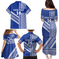 Fetu Samoa Rugby Custom Family Matching Puletasi and Hawaiian Shirt Siapo Pattern - Sporty Style
