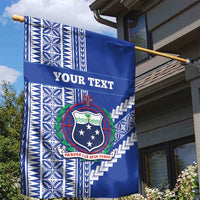 Fetu Samoa Rugby Custom Garden Flag Siapo Pattern - Sporty Style