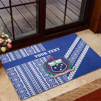 Fetu Samoa Rugby Custom Rubber Doormat Siapo Pattern - Sporty Style
