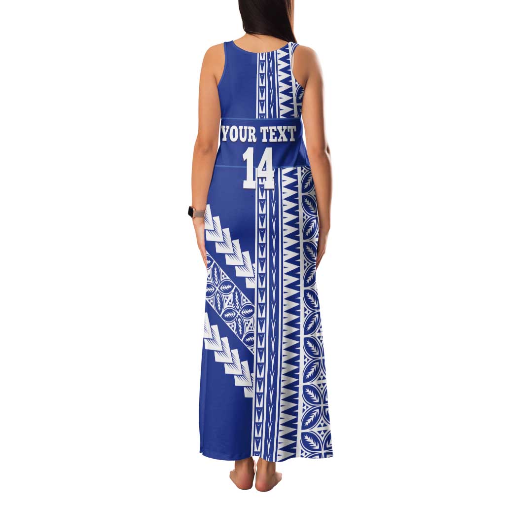 Fetu Samoa Rugby Custom Tank Maxi Dress Siapo Pattern - Sporty Style