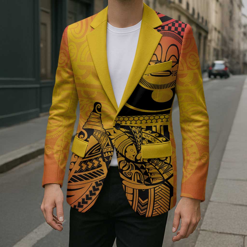 Marquesas Islands Blazer Marquesan Matatiki Fish Hook Patutiki - Polynesian Pride