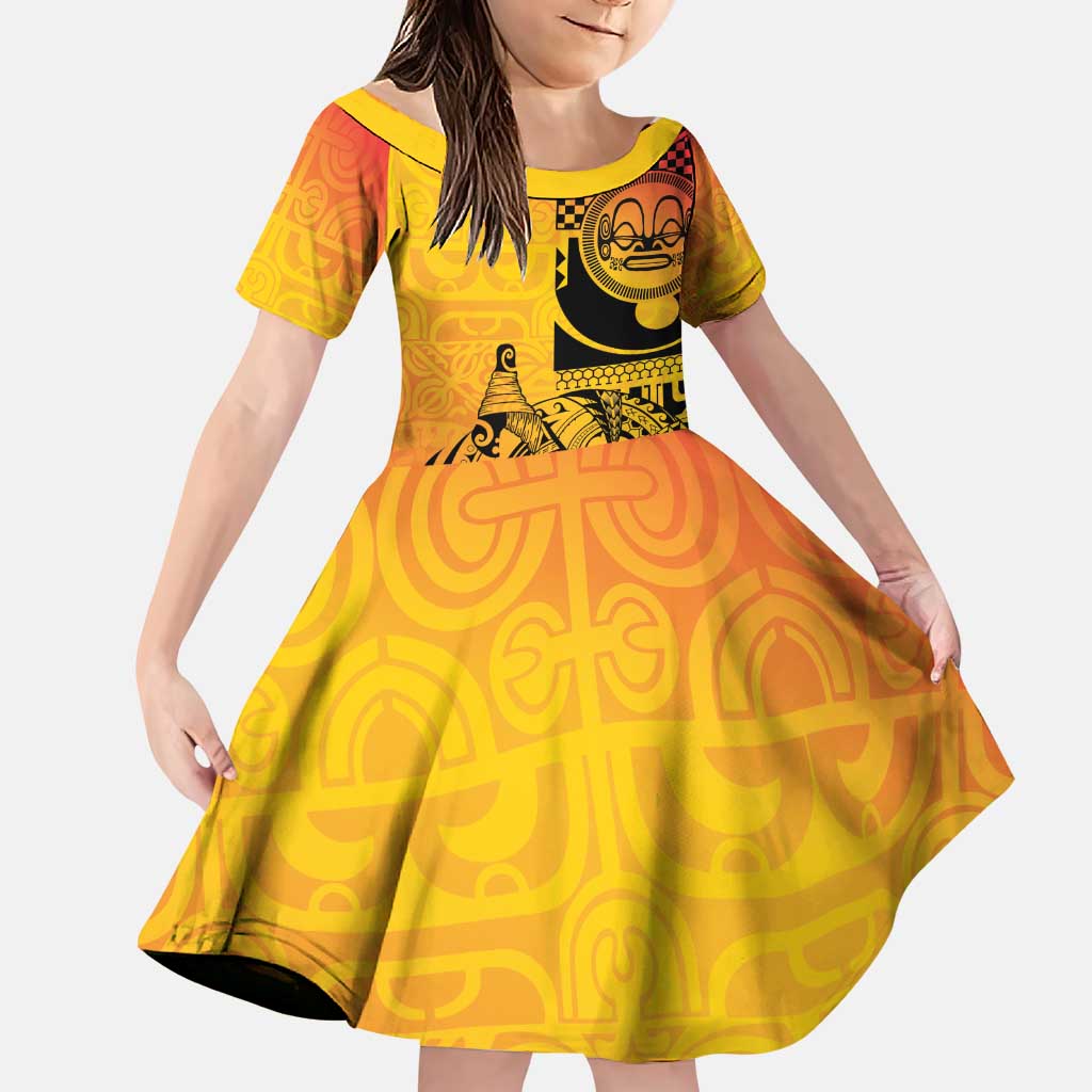 Marquesas Islands Family Matching Puletasi and Hawaiian Shirt Marquesan Matatiki Fish Hook Patutiki - Polynesian Pride