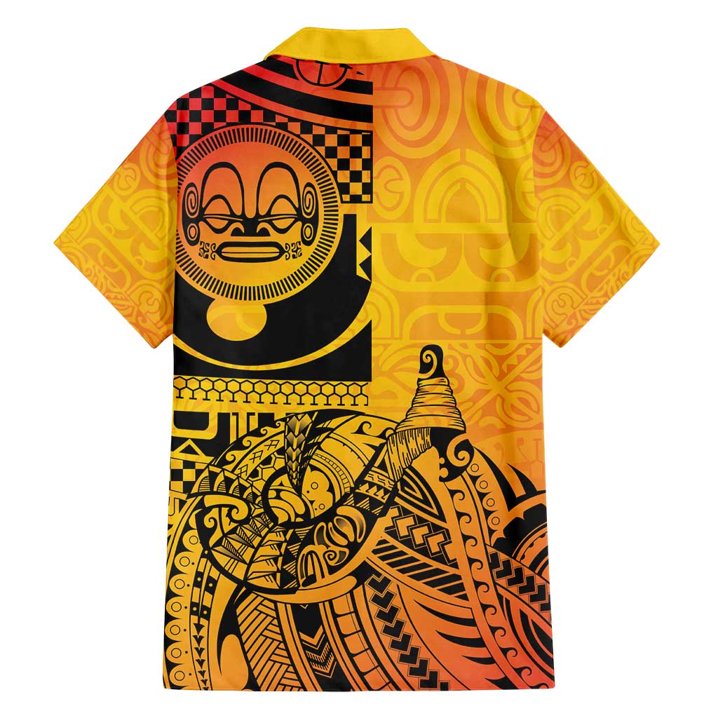 Marquesas Islands Family Matching Puletasi and Hawaiian Shirt Marquesan Matatiki Fish Hook Patutiki - Polynesian Pride