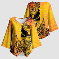 Marquesas Islands Kimono Sleeve Blouse Marquesan Matatiki Fish Hook Patutiki - Polynesian Pride