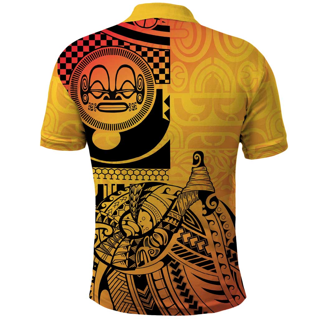 Marquesas Islands Polo Shirt Marquesan Matatiki Fish Hook Patutiki - Polynesian Pride