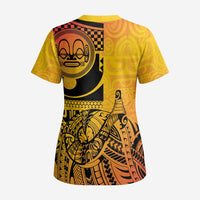 Marquesas Islands Scrub Top Marquesan Matatiki Fish Hook Patutiki - Polynesian Pride