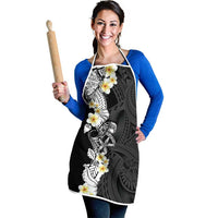 Black Samoa Tattoo Apron Plumeria Samoan Ocean Tatau Pattern - Polynesian Pride