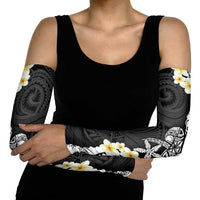 Black Samoa Tattoo Arm Sleeves Plumeria Samoan Ocean Tatau Pattern - Polynesian Pride